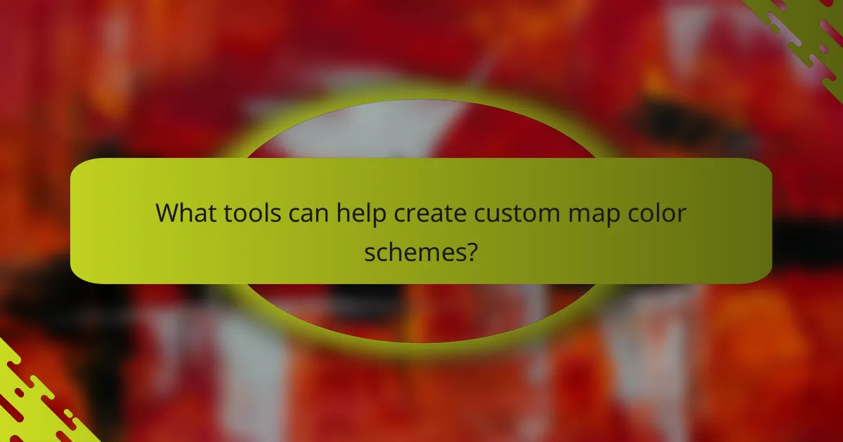 What tools can help create custom map color schemes?